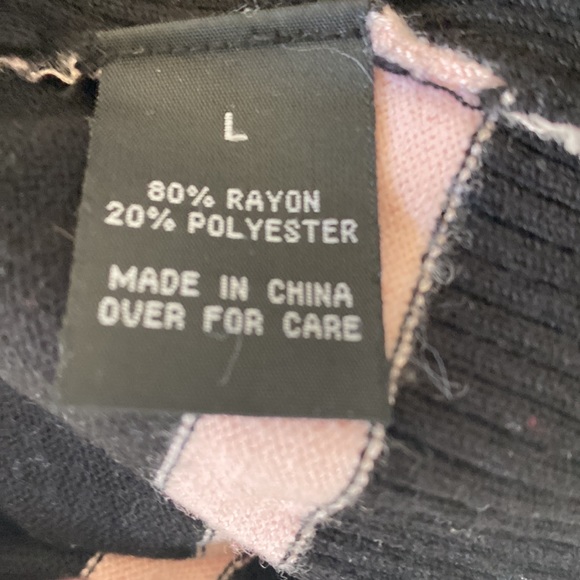 By & By Pink and Black Stripped Sweater - Picture 5 of 5